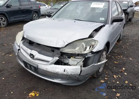 2005 Honda Civic Vp из США, поврежденный, VIN 2HGES16325H531969